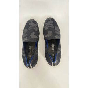 Rothy's‎ Camo Slip On Sneakers Women's 8 Gray Black Knit Washable Casual Comfort
